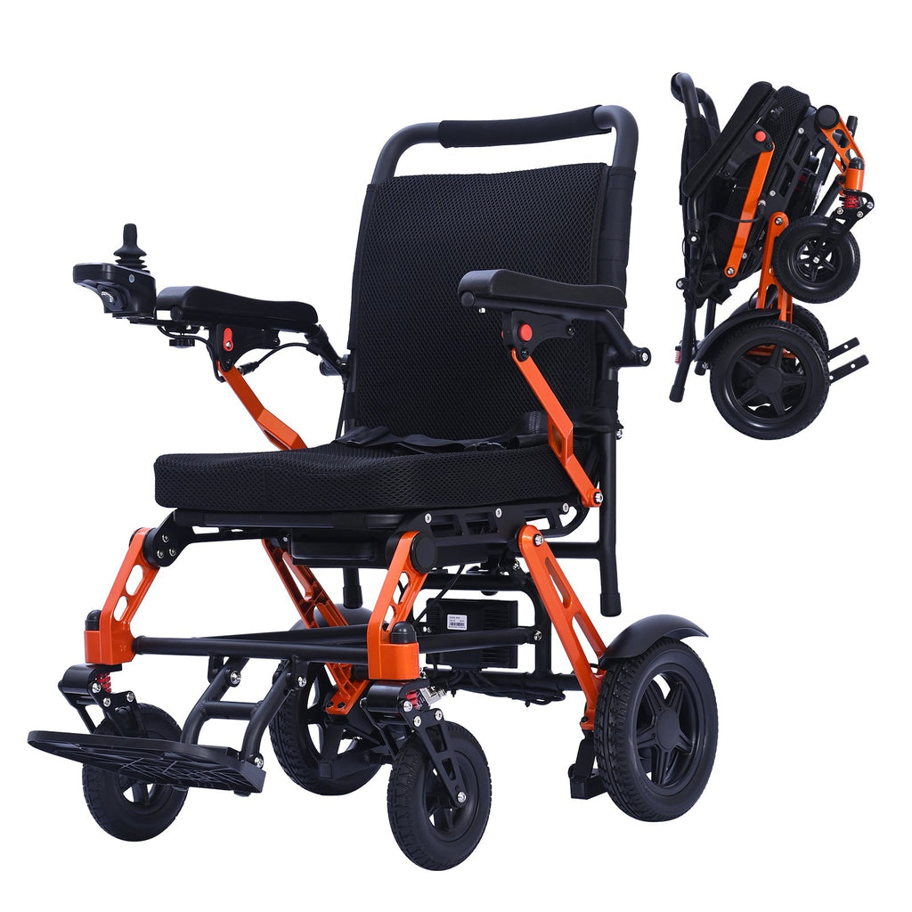 Foldable Lightweight Electric Wheelchair with Removable Battery – 13 Mile Range