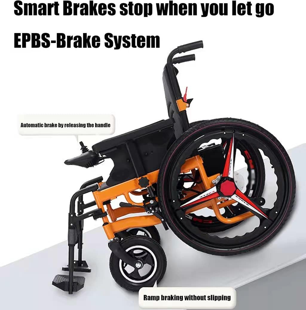 Foldable Electric Wheelchair with Dual Motors and Lithium Battery – Up to 6 km/h