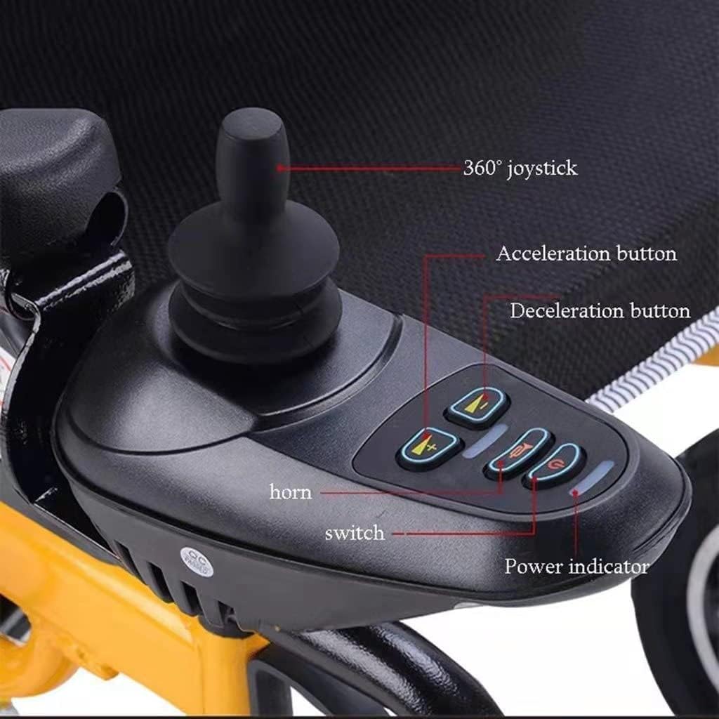 Foldable Electric Wheelchair with Dual Motors and Lithium Battery – Up to 6 km/h