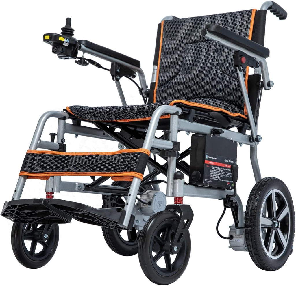 Lightweight Foldable Electric Wheelchair with Removable Battery – 10 Mile Range