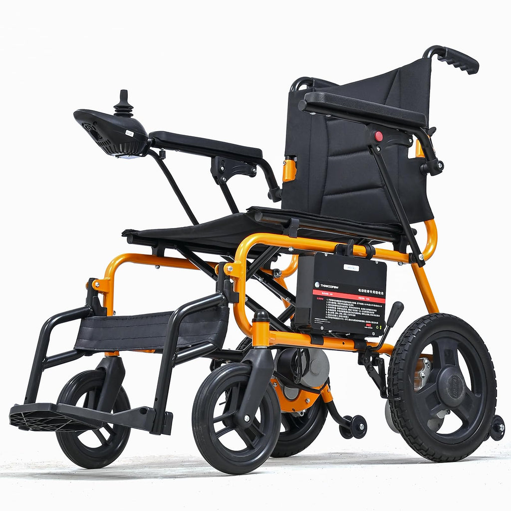 Lightweight Foldable Electric Wheelchair with Removable Battery – 10 Mile Range