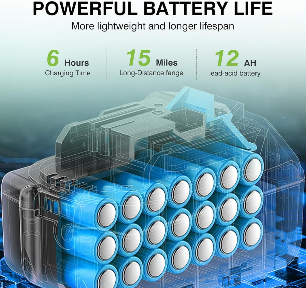 Foldable Electric Wheelchair with Dual 250W Motors, 16-Mile Range, Intelligent Braking