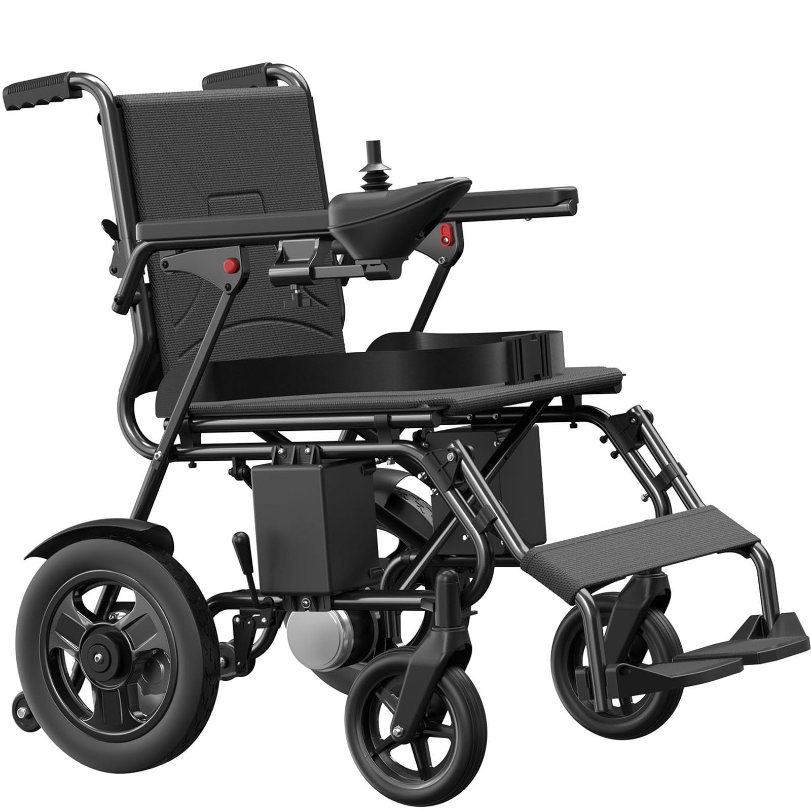 Foldable Electric Wheelchair with Dual 250W Motors, 16-Mile Range, Intelligent Braking