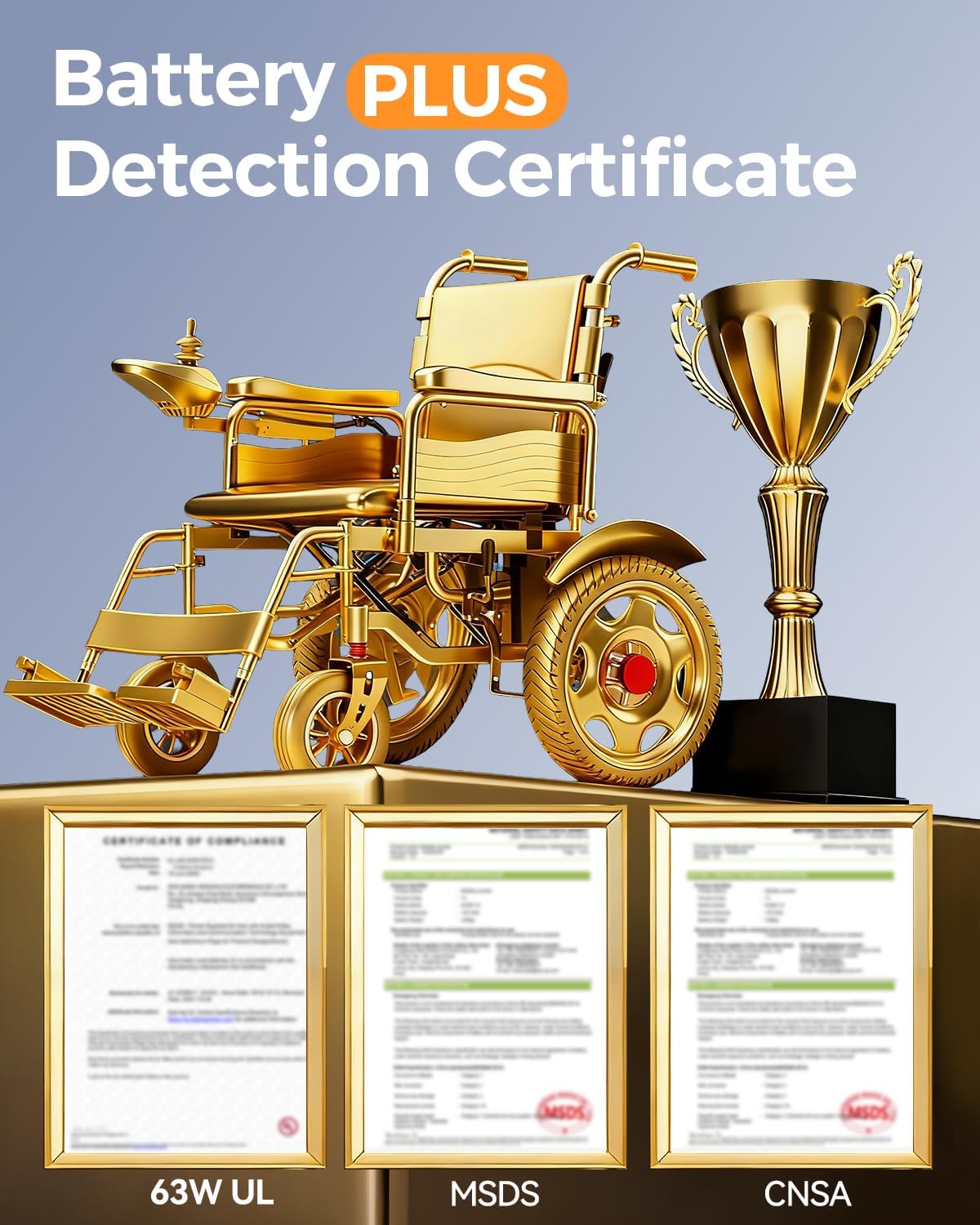 Lightweight Foldable Electric Wheelchair – Long Travel Range, Foldable Motorized , All-Terrain Design