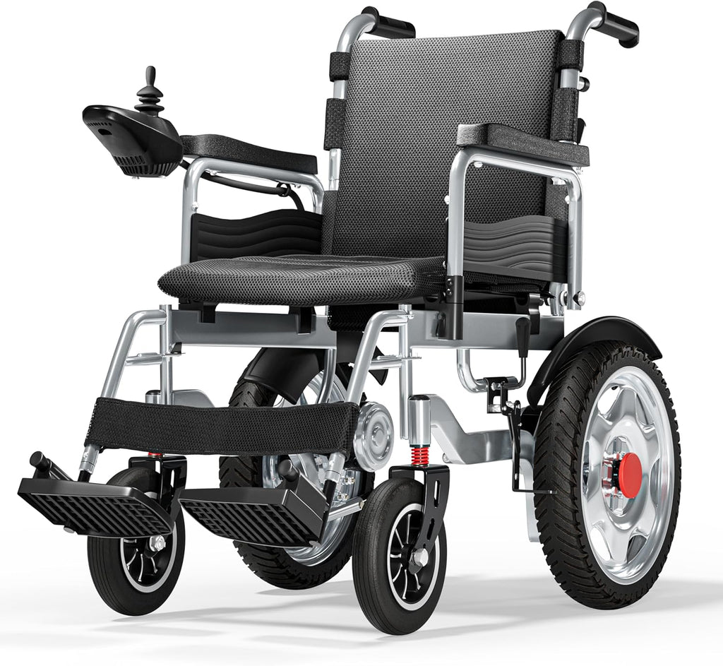 Lightweight Foldable Electric Wheelchair – Long Travel Range, Foldable Motorized , All-Terrain Design