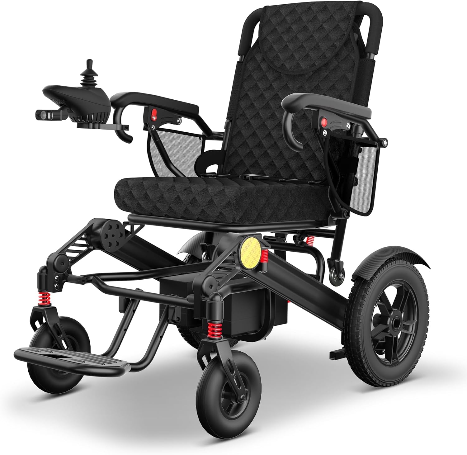 Foldable Electric Wheelchair with Dual Motor, 30-Mile Range, 350 lb Capacity, 2-Year Warranty – Portable Mobility Aid for Adults