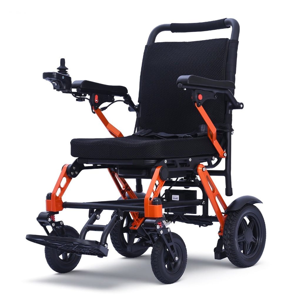 Foldable Lightweight Electric Wheelchair with Removable Battery – 13 Mile Range
