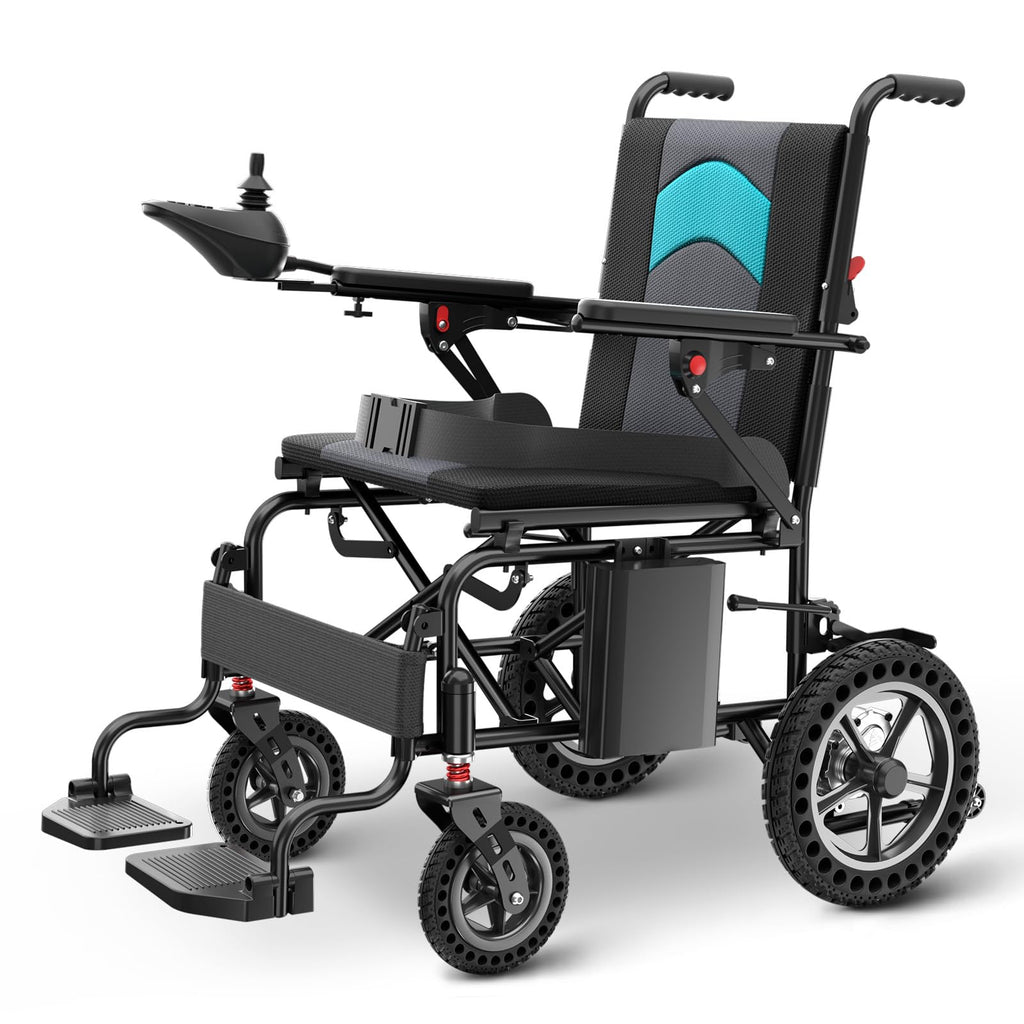 hair, Aluminum Frame, Lithium Battery, Lightweight 40lbs, 15-Mile Range, All-Terrain Power Chair for Adults